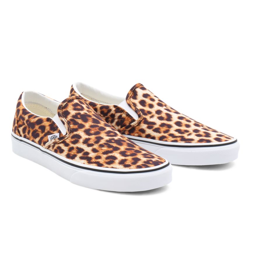 Women's Vans Leopard Classic Slip-On Shoes India Online - Black/White [SP8901425]